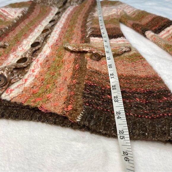 Sleeping on Snow x Anthropologie Cowl Neck Pink/ Brown Cardigan Size Small - Picture 16 of 16